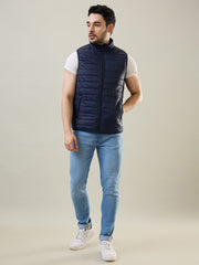 Tim Paris Jacket - Navy Sleeveless Fashion Jacket