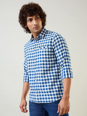 Mens Shirt Checks Blue