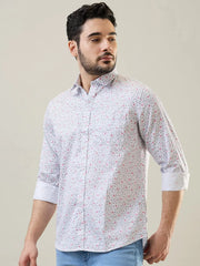 Pink Printed Casual Shirt Tim Paris