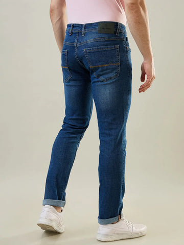 Enzyme Wash Blue Ferdinand Slim Tapered Fit Jeans Tim Paris
