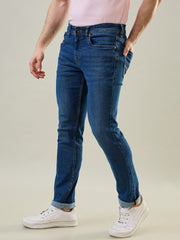 Enzyme Wash Blue Ferdinand Slim Tapered Fit Jeans