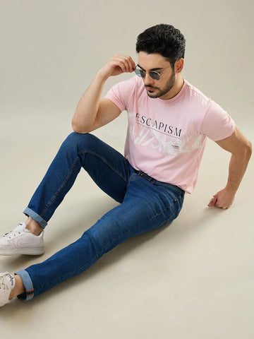 Enzyme Wash Blue Ferdinand Slim Tapered Fit Jeans Tim Paris