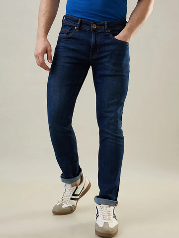 Dark Indigo Ferdinand Slim Tapered Fit Jeans Tim Paris