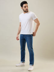 Medium Indigo Parker Slim Straight Fit Jeans