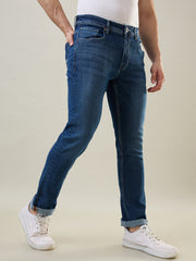 Medium Indigo Parker Slim Straight Fit Jeans