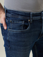 Dark Indigo Parker Slim Straight Fit Jeans