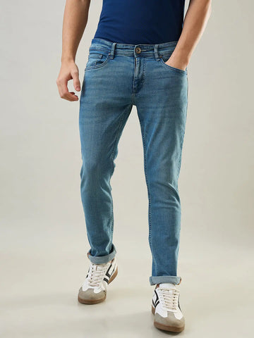 Medium Tint Parker Slim Straight Fit Stretch Jeans Tim Paris
