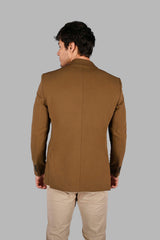 Khaki Woven Regular Fit Blazers