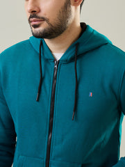 Green Solid Regular Fit Sweatshirt