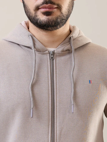 Grey Zipper Hoodie Tim Paris
