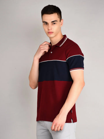 Maroon Polo Tees Tim Paris