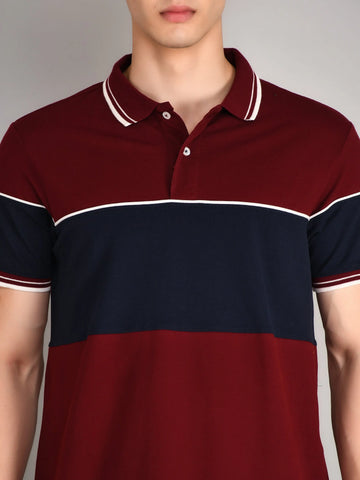 Maroon Polo Tees Tim Paris