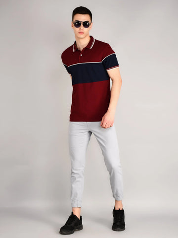 Maroon Polo Tees Tim Paris