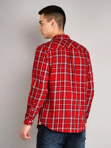 Red Checkered Shirt Tim Paris