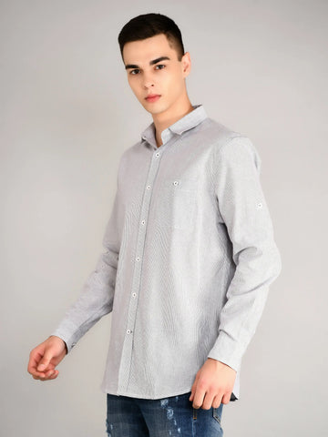 Blue Striped Regular Fit Shirt TIM PARIS