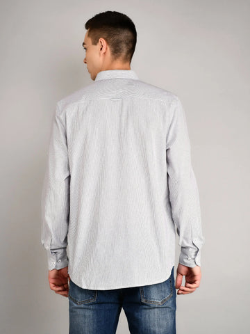 Blue Striped Regular Fit Shirt TIM PARIS