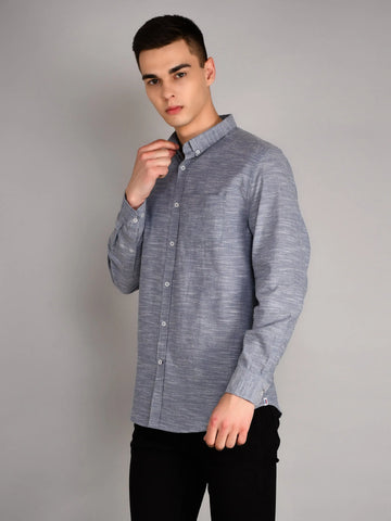 Blue Ashes Solid Regular Fit Shirt TIM PARIS