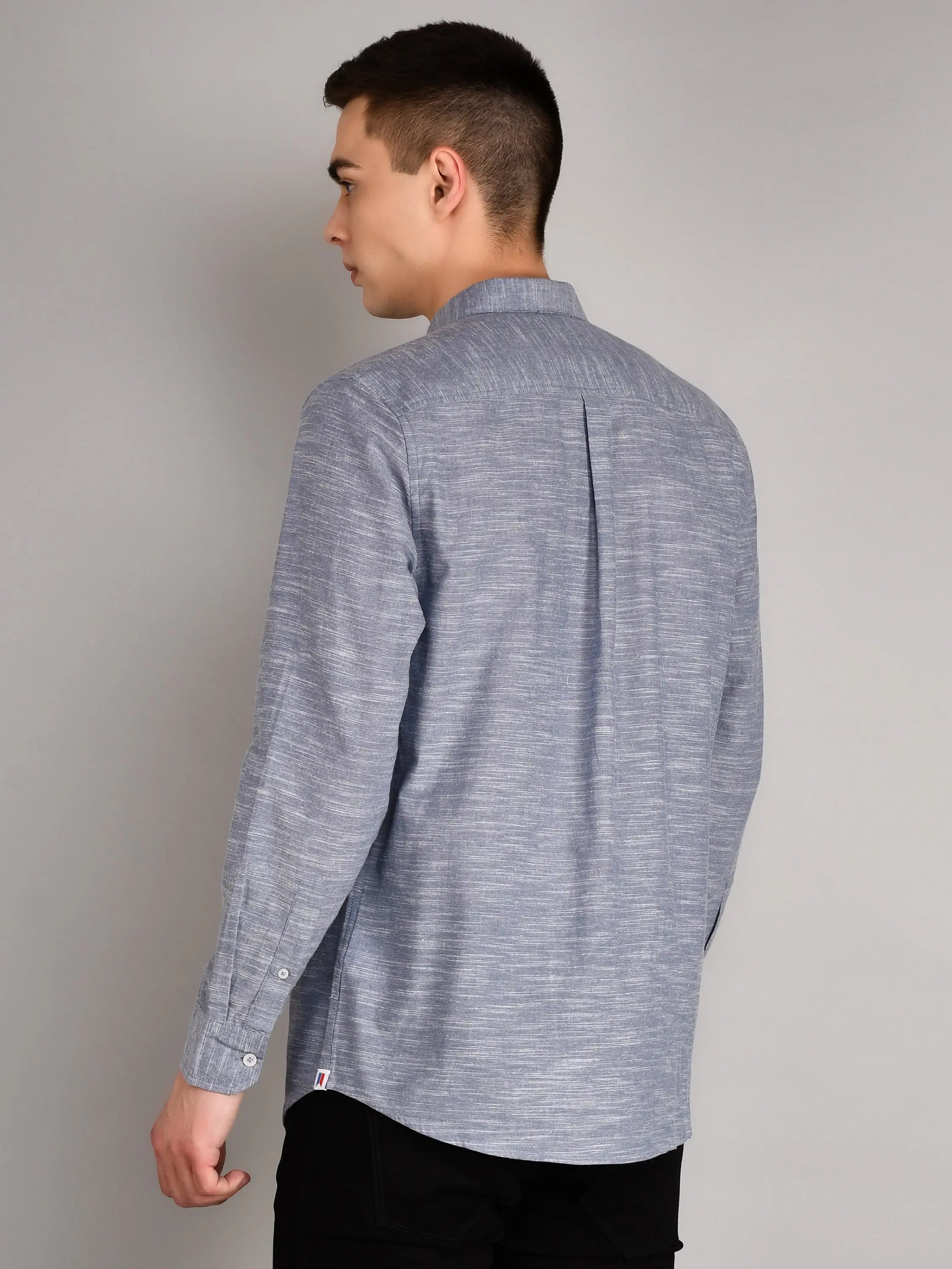 Blue Ashes Solid Regular Fit Shirt TIM PARIS