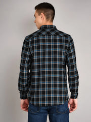 Black Checks Checkered Regular Fit Shirt TIM PARIS