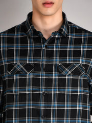 Black Checks Checkered Regular Fit Shirt TIM PARIS