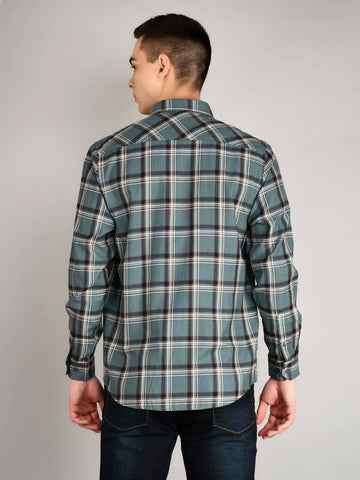 Seablue Checks Checkered Regular Fit Shirt TIM PARIS