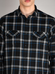 Black Checkered Regular Fit Shirt