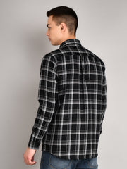 Black Checks Checkered Regular Fit Shirt