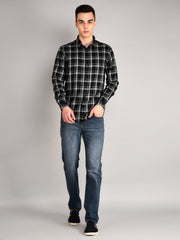Black Checks Checkered Regular Fit Shirt