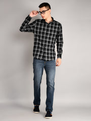Black Checks Checkered Regular Fit Shirt