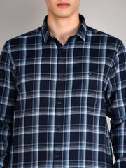 Blue Checks Checkered Regular Fit Shirt