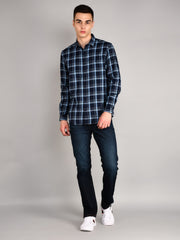Blue Checks Checkered Regular Fit Shirt