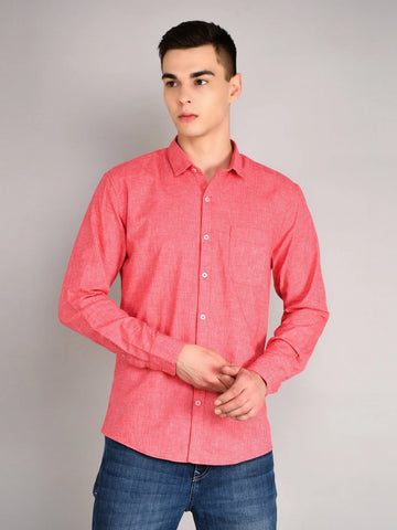 Red Striped Regular Fit Shirt TIM PARIS