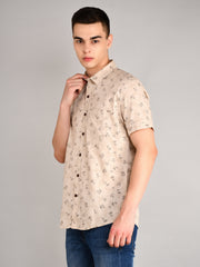 Ivory Printed Regular Fit Shirt