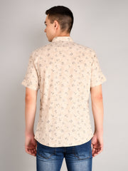 Ivory Printed Regular Fit Shirt