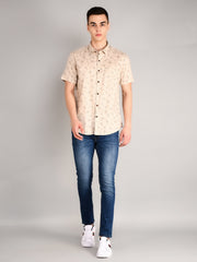 Ivory Printed Regular Fit Shirt