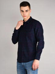 Red Checkered Regular Fit Shirt Tim Paris