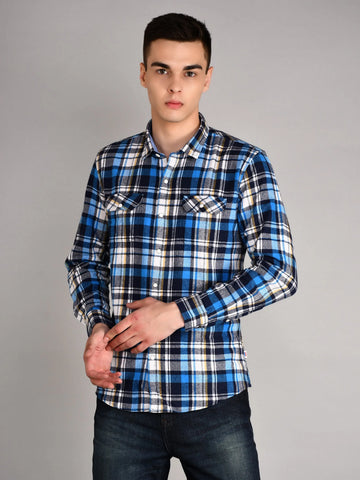 Blue Checkered Shirt Tim Paris