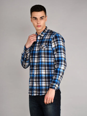 Blue Checkered Shirt Tim Paris