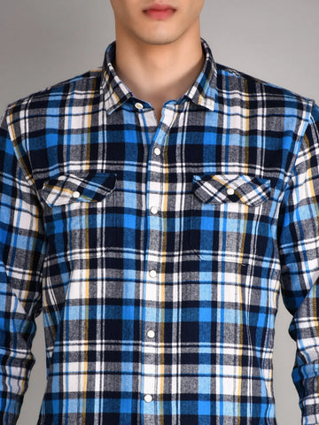 Blue Checkered Shirt Tim Paris