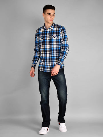 Blue Checkered Shirt Tim Paris