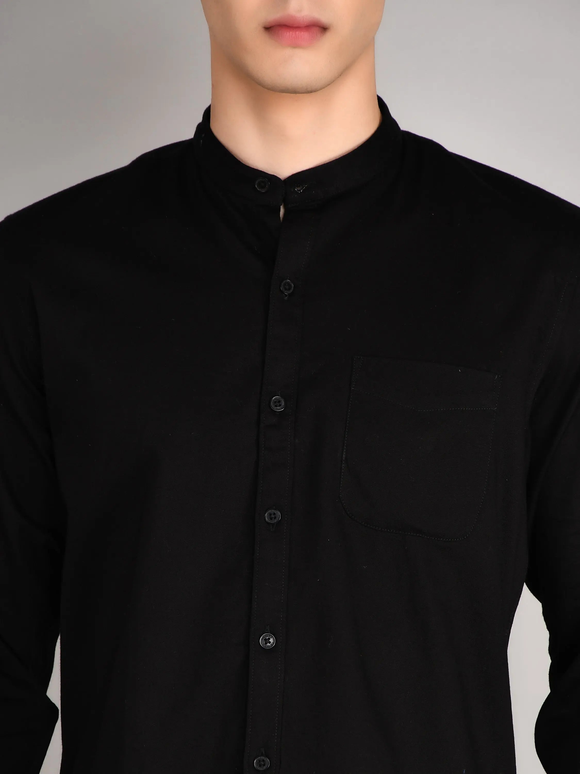 Black Printed Regular Fit Shirt TIM PARIS