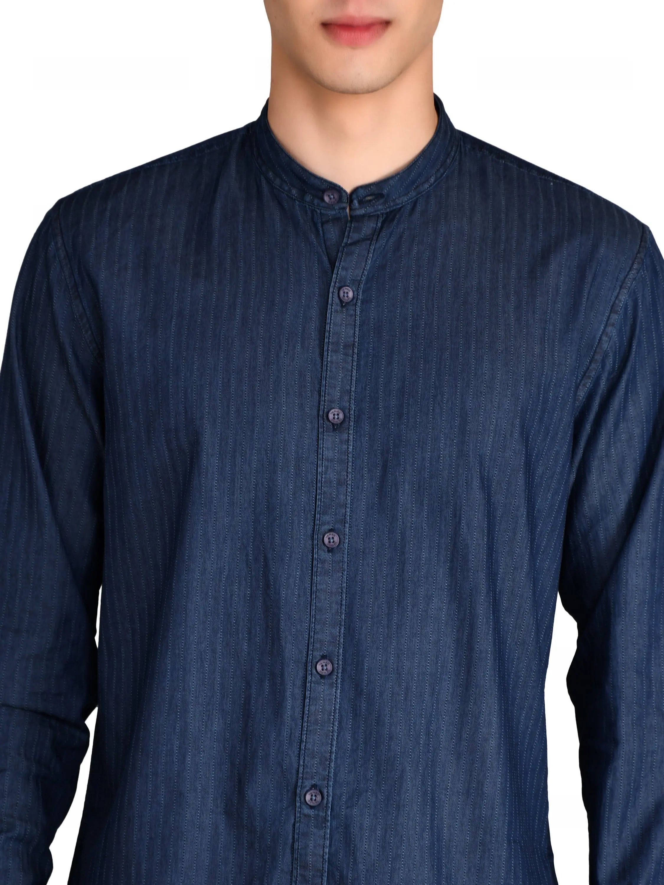 Dark Indigo Checkered Regular Fit Shirt TIM PARIS