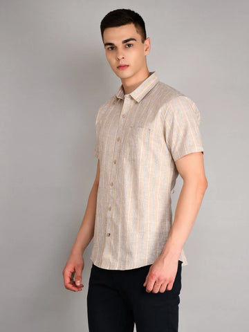 Grey Checkered Regular Fit Shirt TIM PARIS