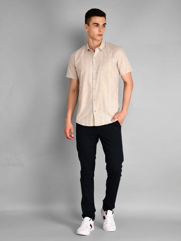 Grey Checkered Regular Fit Shirt TIM PARIS