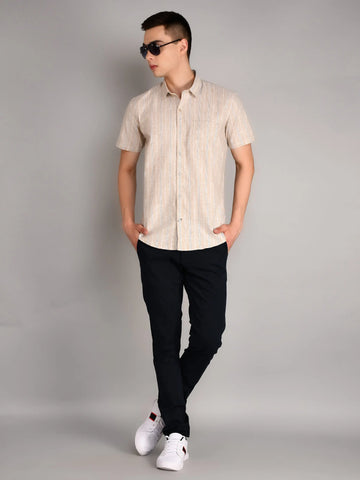 Grey Checkered Regular Fit Shirt TIM PARIS