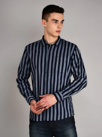 Raw Striped Regular Fit Shirt TIM PARIS