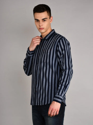 Raw Striped Regular Fit Shirt TIM PARIS
