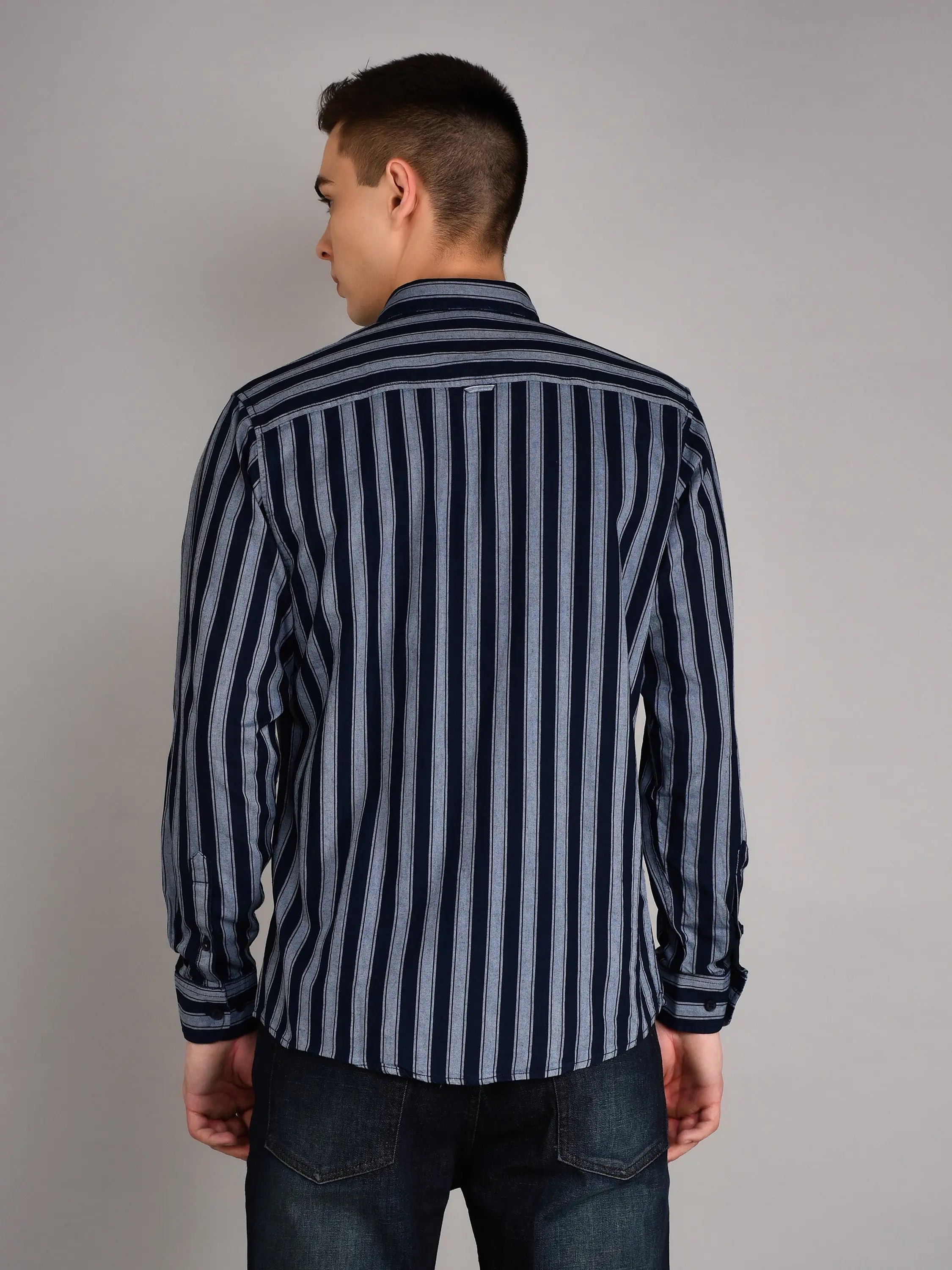 Raw Striped Regular Fit Shirt TIM PARIS