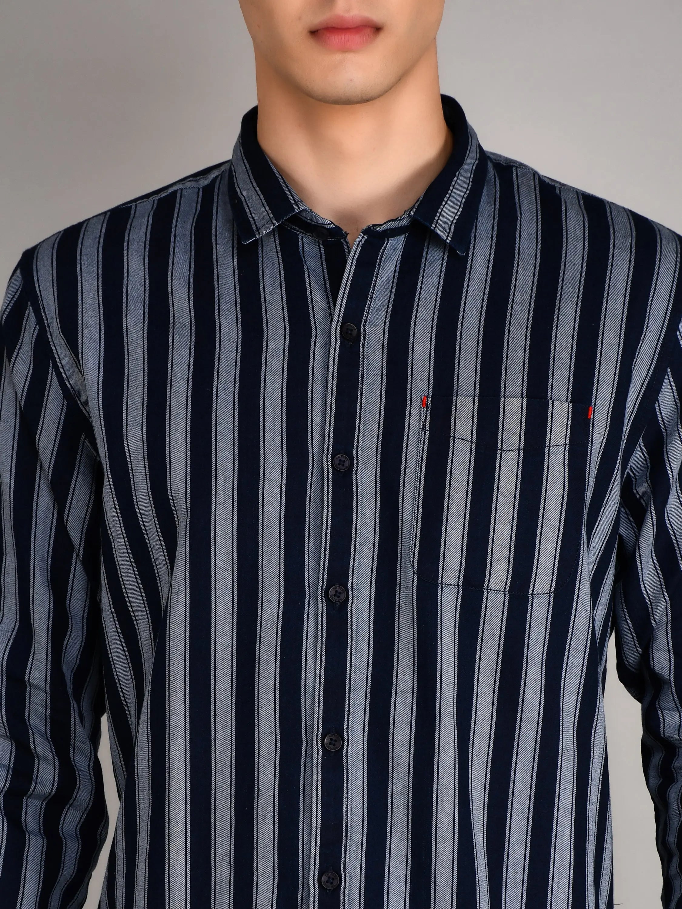 Raw Striped Regular Fit Shirt TIM PARIS