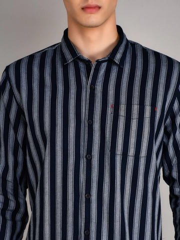 Raw Striped Regular Fit Shirt TIM PARIS